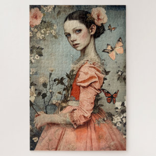 Wonderfully Weird Vintage Girl Difficult Jigsaw Puzzle