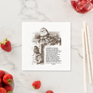Wonderland Alice Humpty Dumpty Conversation Quote Napkin