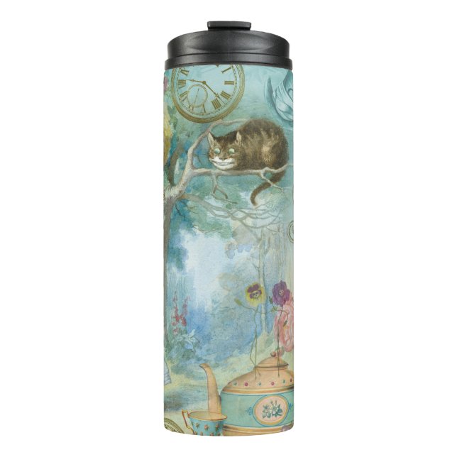 Wonderland - Alice In Wonderland Collage Thermal Tumbler (Front)