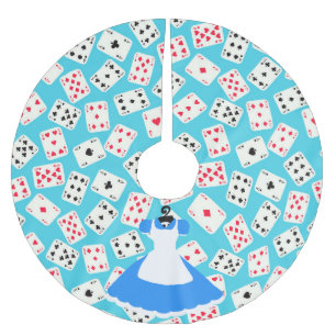 Wonderland Alice Pattern Brushed Polyester Tree Skirt