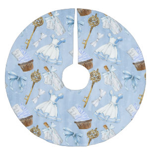 Wonderland Alice Pattern Brushed Polyester Tree Skirt