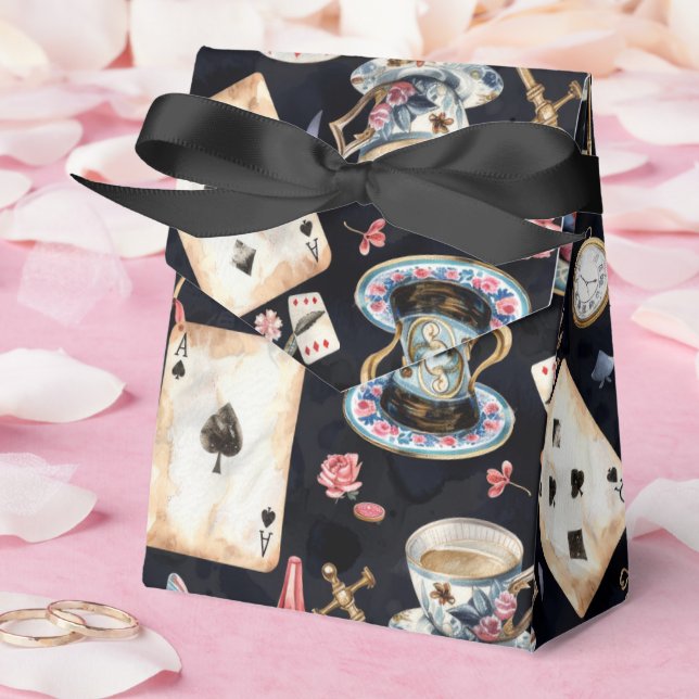 Wonderland Alice Pattern  Favour Box (Wedding)