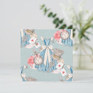 Wonderland Alice Pattern Invitation