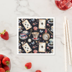 Wonderland Alice Pattern  Napkin