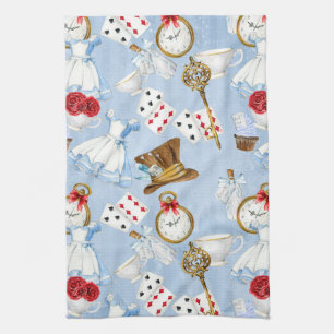 Wonderland Alice Pattern Tea Towel