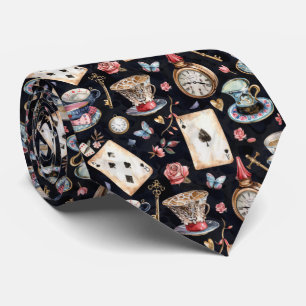 Wonderland Alice Pattern  Tie