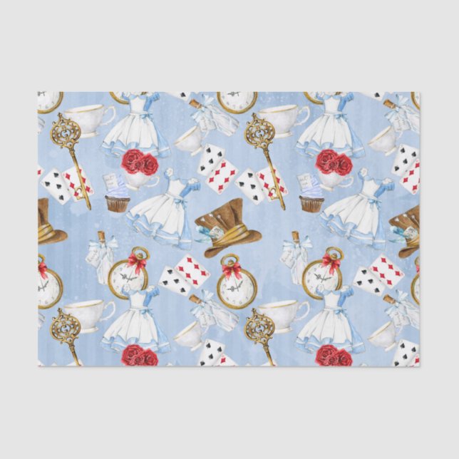 Wonderland Alice Pattern Tissue Paper (Front)
