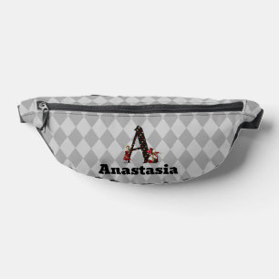 Wonderland Alice & Queen of Hearts Letter A   Bum Bags