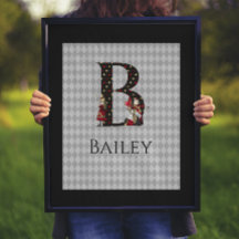 Wonderland Alice & Queen of Hearts Letter B 