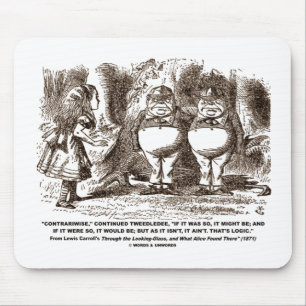Wonderland Alice Tweedledum Tweedledee Logic Qte Mouse Mat