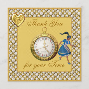 Wonderland Baby Shower Thank You for Your Time Card