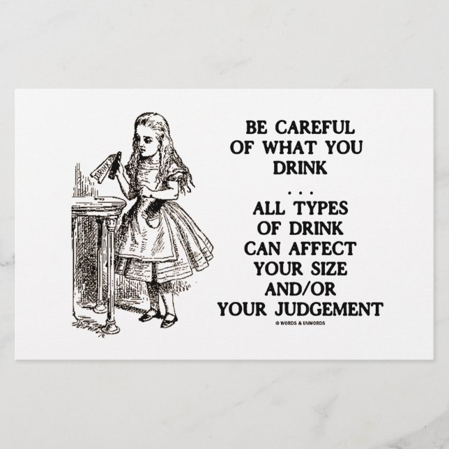 Wonderland Be Careful What You Drink (Alice) (Front)