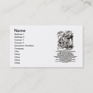 Wonderland Be What You Would Seem To Be Alice Business Card