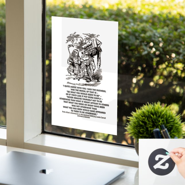 Wonderland Be What You Would Seem To Be Duchess Window Cling (Office)