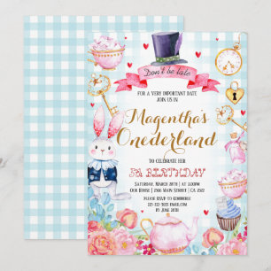 Wonderland birthday invitation