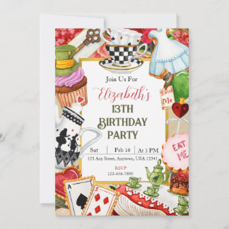Wonderland Birthday Invite