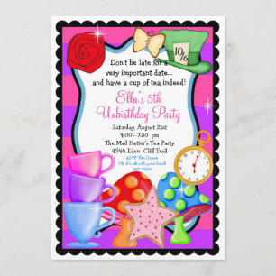 Wonderland Birthday Party Invitation