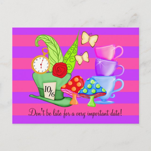 Wonderland Birthday Postcard (Front)