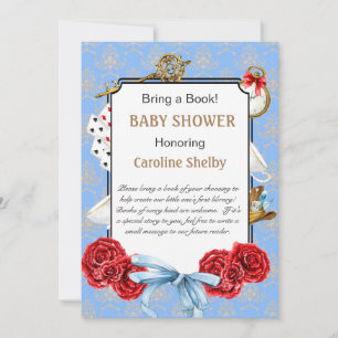Wonderland Bring a Book Baby Shower Invitation