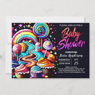 Wonderland Candyland Custom Baby Shower Invitation