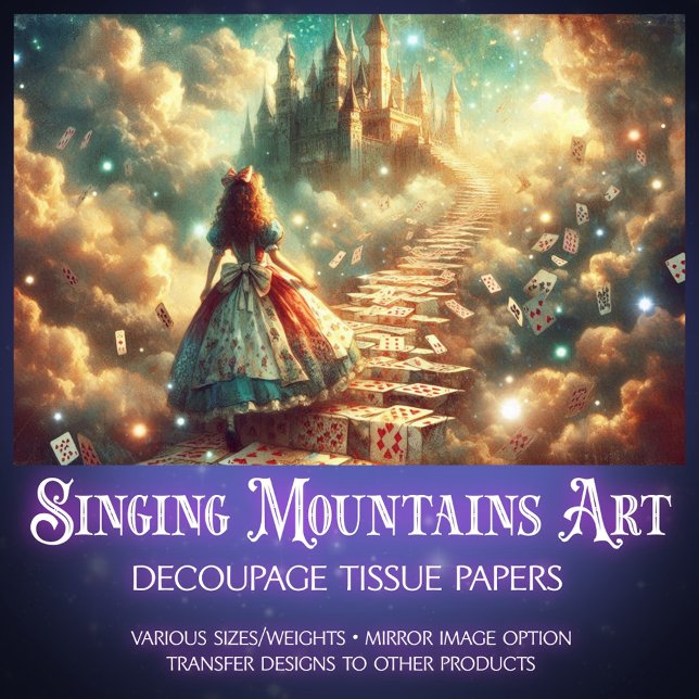 Wonderland Castle In The Clouds Decoupage Tissue Paper (Creator Uploaded)