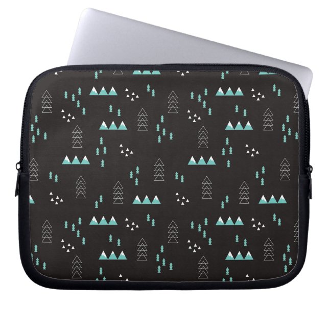Wonderland Geometric Night Pattern Laptop Sleeve (Front)
