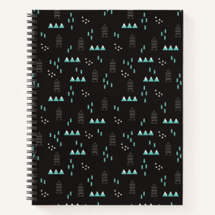 Wonderland Geometric Night Pattern Notebook