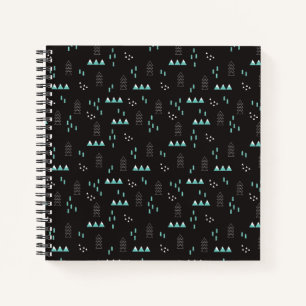 Wonderland Geometric Night Pattern Notebook