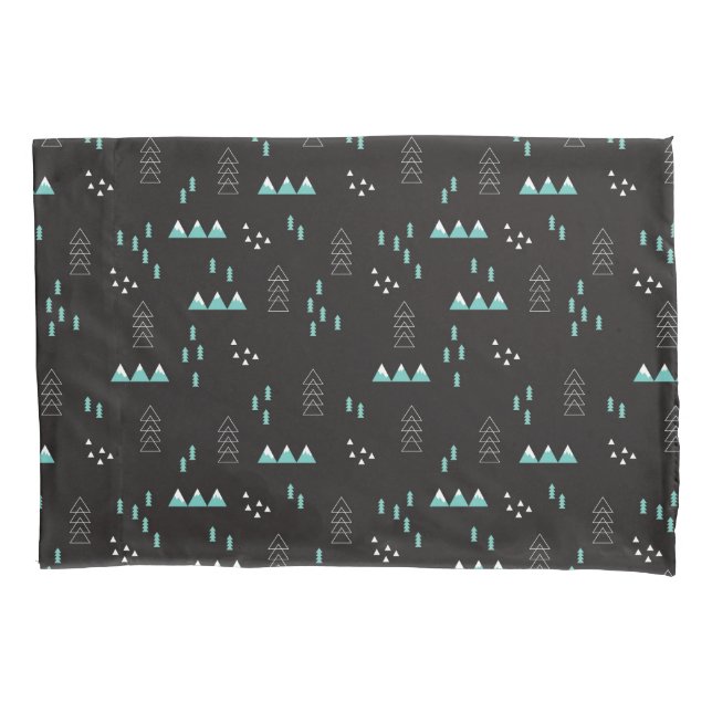Wonderland Geometric Night Pattern Pillowcase (Front-Left)
