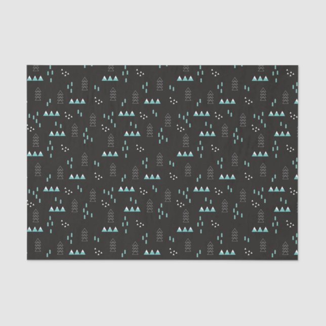 Wonderland Geometric Night Pattern Tissue Paper (Front)