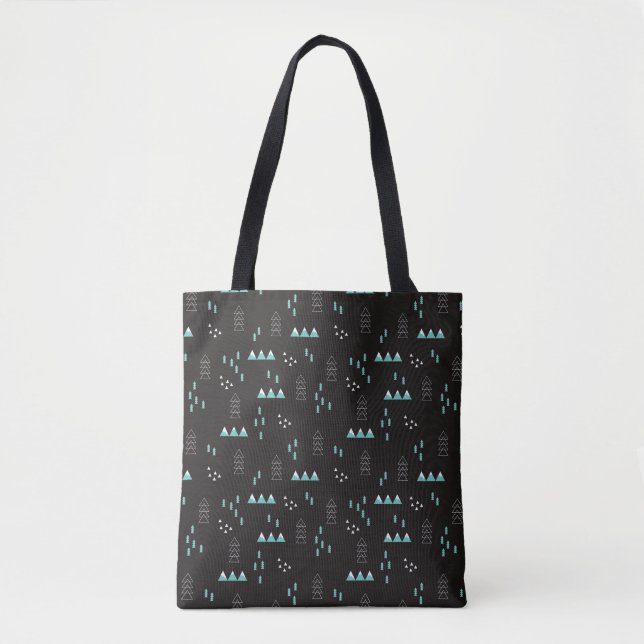 Wonderland Geometric Night Pattern Tote Bag (Front)