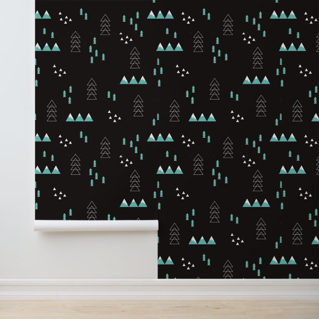 Wonderland Geometric Night Pattern Wallpaper (Application)