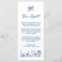 WONDERLAND Hand drawn Editable Wedding Menu 