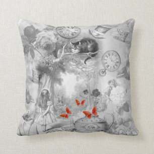 Wonderland In Black & White Cushion