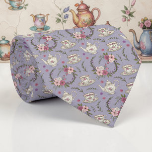 Wonderland Lilac Classic Pattern Necktie Tie