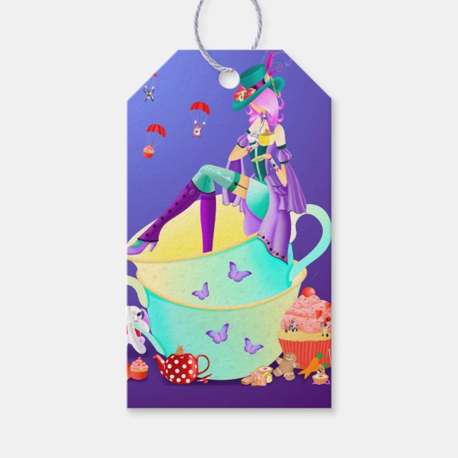 Wonderland Mad Hatter  Gift Tags  (Front)