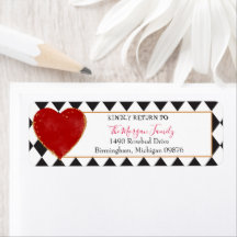 Wonderland Mad Tea Party Queen of Hearts Address