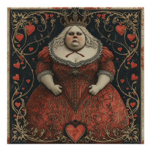 Wonderland Queen of Hearts: Regal Temper Poster