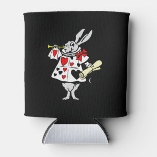 Wonderland Rabbit Easter Bunny Playing Music Can Cooler