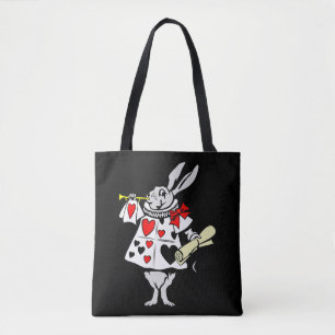 Wonderland Rabbit Easter Bunny Playing Music Tote Bag