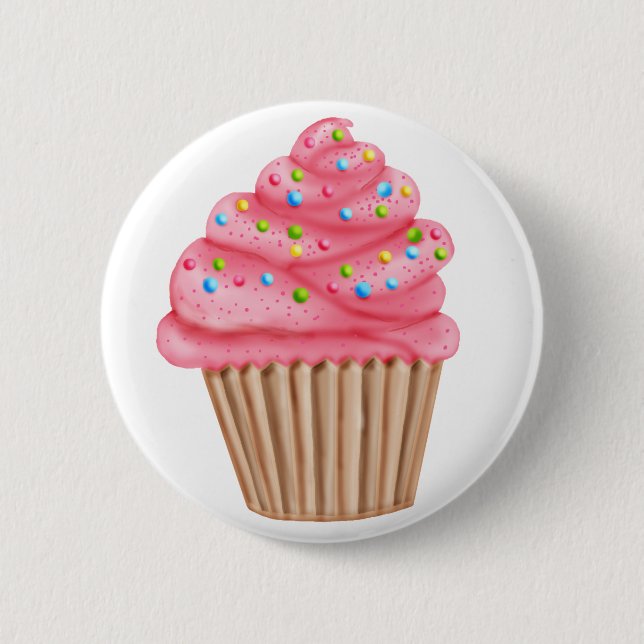 Wonderland Sprinkles Cupcake 6 Cm Round Badge (Front)
