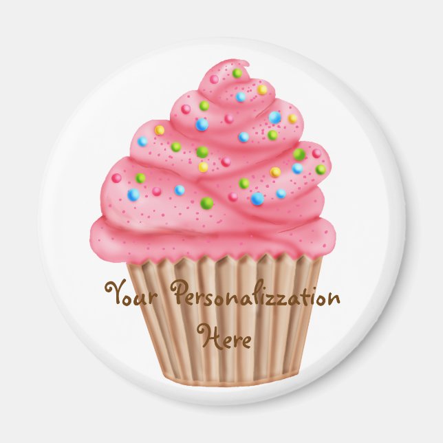 Wonderland Sprinkles Cupcake Magnet (Front)
