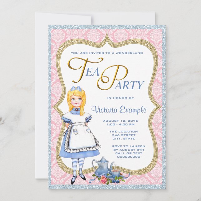 Wonderland Tea Party Invitation (Front)