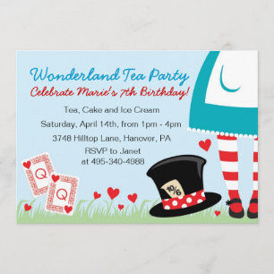 Wonderland Tea Party Invitations