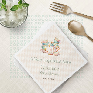 Wonderland Tea Party Shower Birthday Napkin