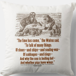 Wonderland Time Has Come Through Looking Glass Cushion
