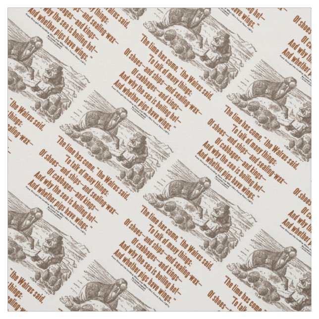 Wonderland Time Has Come Through Looking Glass Fabric (Swatch)