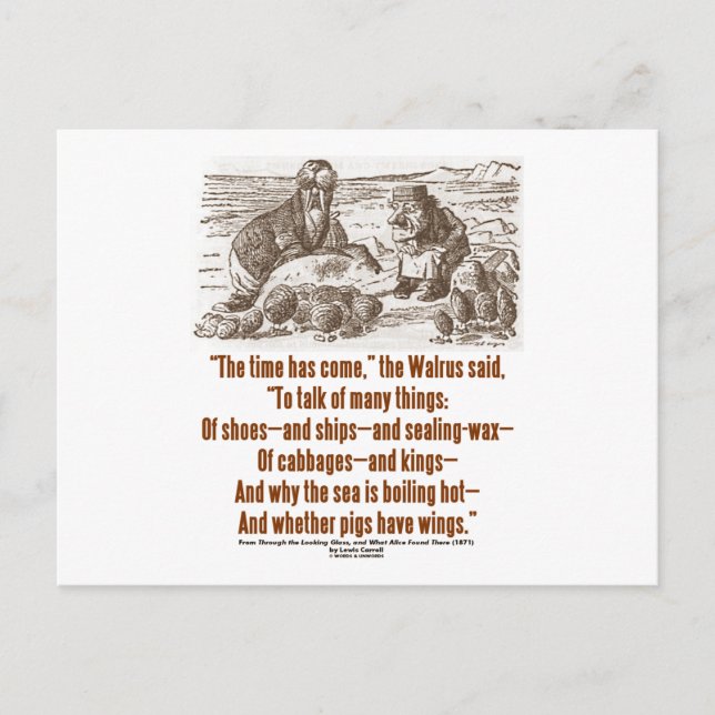 Wonderland Time Has Come Through Looking Glass Postcard (Front)