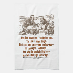 Wonderland Time Has Come Through Looking Glass Tea Towel