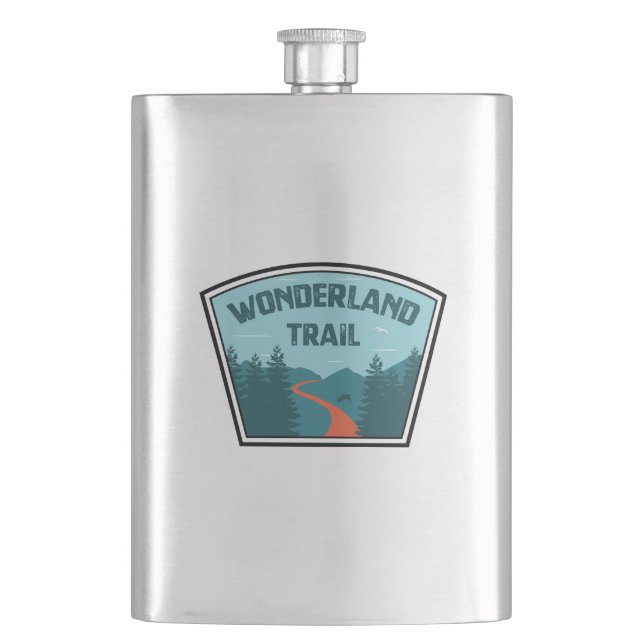 Wonderland Trail Hip Flask (Front)